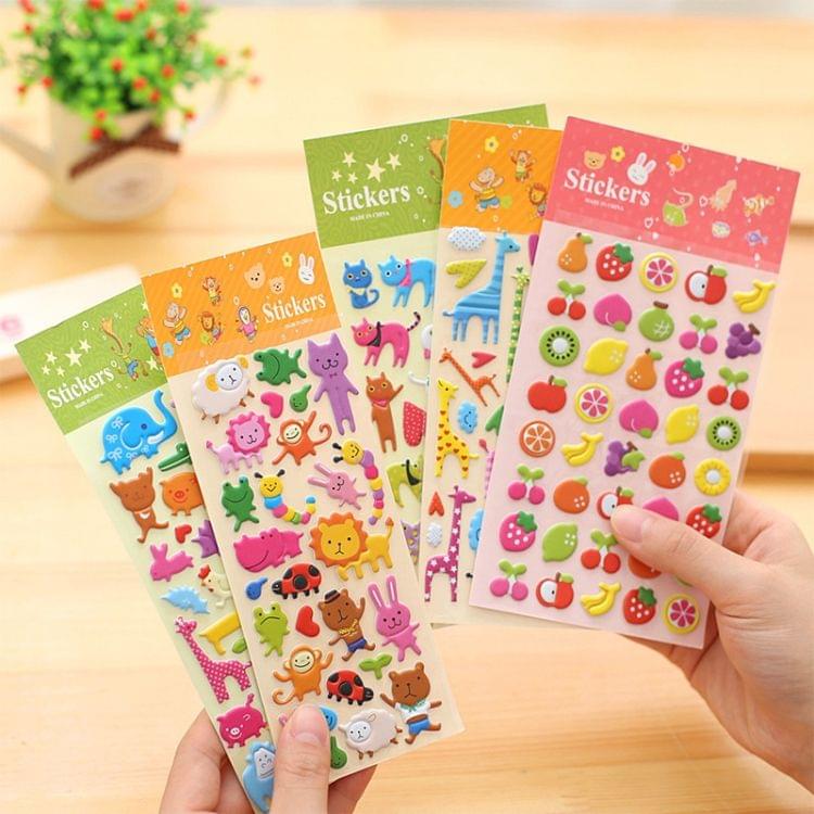 2 PCS Cakes Pattern Creative Cartoon Children DIY Album Diary Decorative Stereo Bubble Sticker