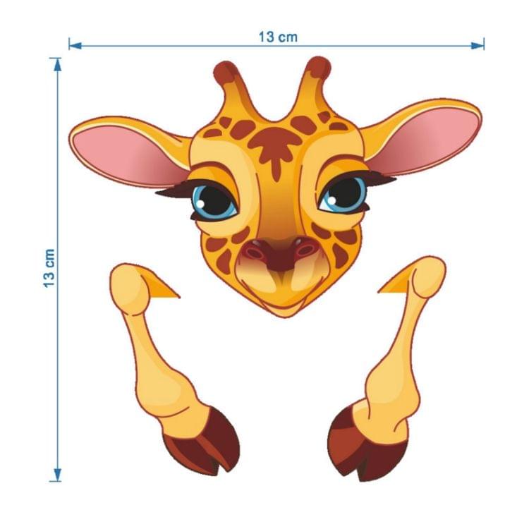 2 PCS Cute Animals Light Switch Sticker Kids Baby Nursery Home Removable Wall Sticker(Giraffe)