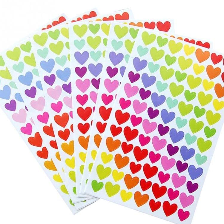 10 PCS Heart Pattern Creative Children DIY Album Diary Watercolor Decorative Sticker