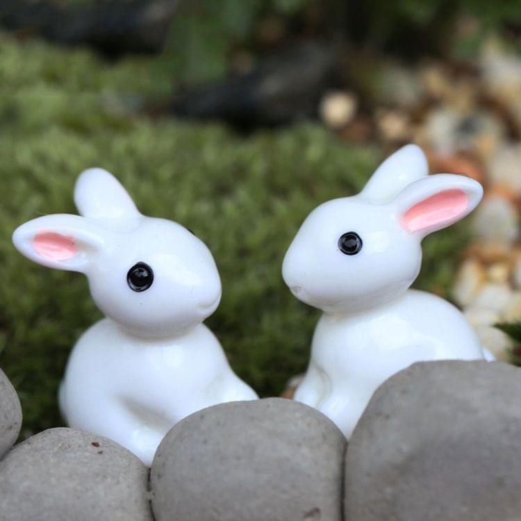 Lovely Resin Plants Rabbit Micro Landscape Succulent Ornaments Plant Decoration Garden DIY Doll