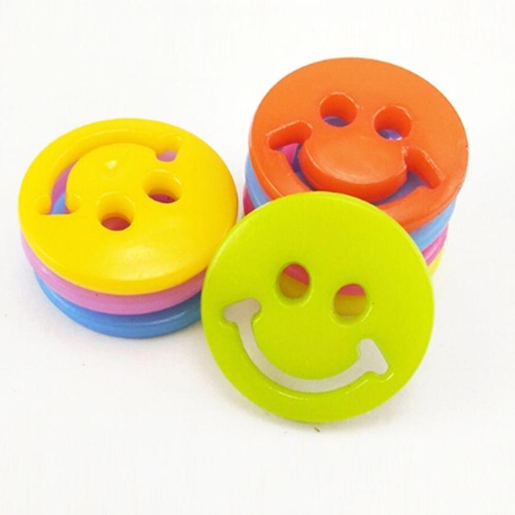 400 PCS Smile Face Resin Children Sweater Buttons Sewing Buttons in Bulk , Random Color, Diameter: 20mm