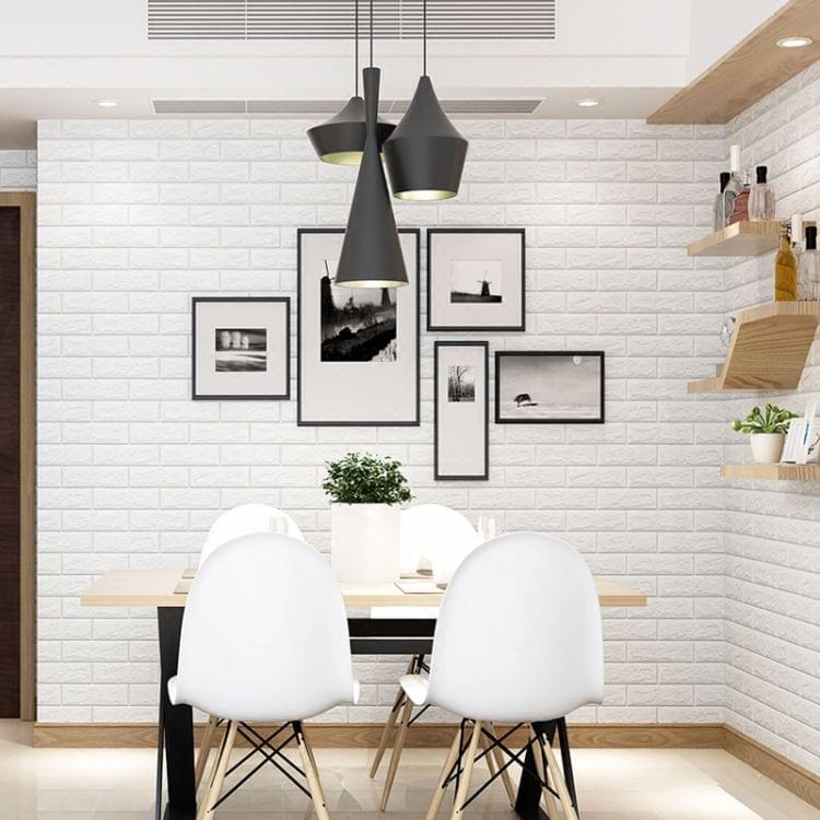 2 PCS Self Adhesive Waterproof TV Background Brick Wallpapers 3D Wall Sticker Living Room Wallpaper Mural Bedroom Decorative Stickers, Dimensions:70cm x 77cm(Pink)