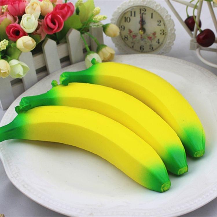 3 PCS Artificial Lifelike Simulation Fake Fruit PU Banana Model Play Food Set for Kids Home House Kitchen Party Decoration Desk Ornament