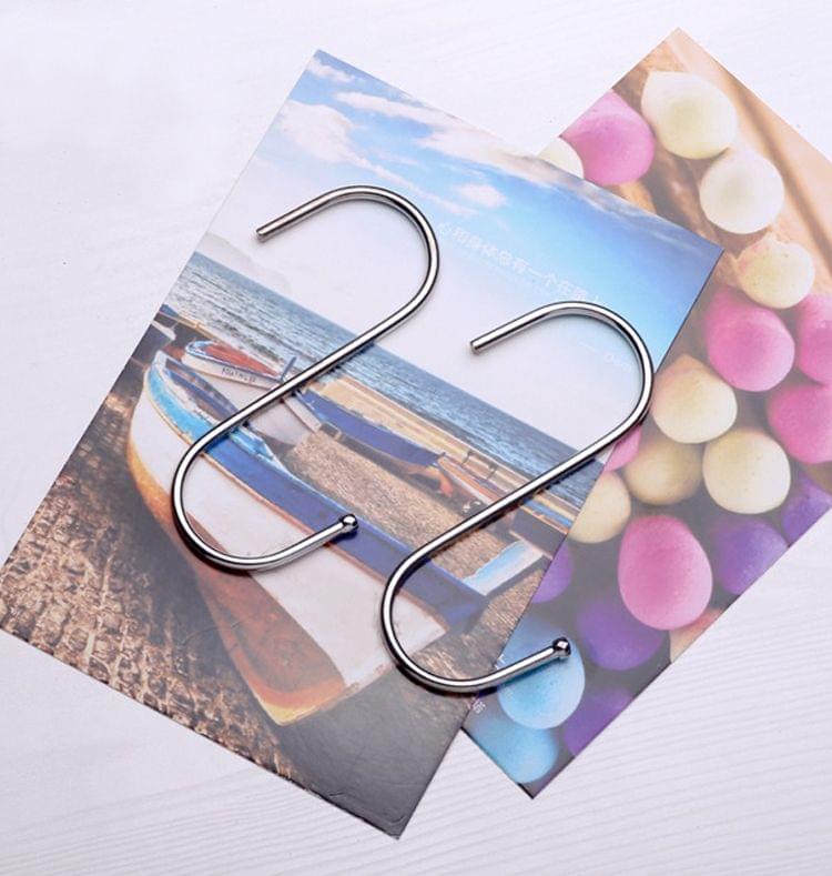 200 PCS 3mm Multi-functional S-shaped Stainless Steel Metal Hook, Length: 7cm