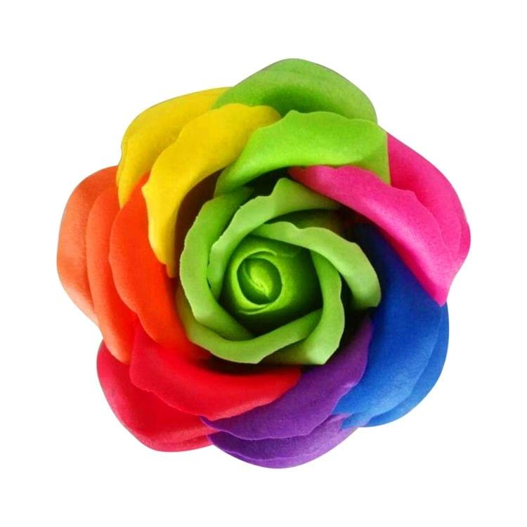 9 PCS Rose Shaped Colorful Soap Flowers, Random Color Delivery