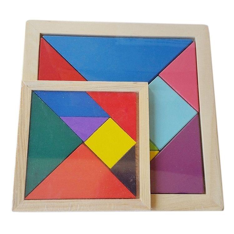 Wooden Three-Dimensional Puzzle Board DIY Kids Baby Educational Wood Toy, Random Color Delivery