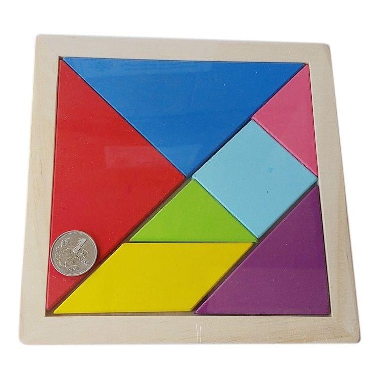 Wooden Three-Dimensional Puzzle Board DIY Kids Baby Educational Wood Toy, Random Color Delivery