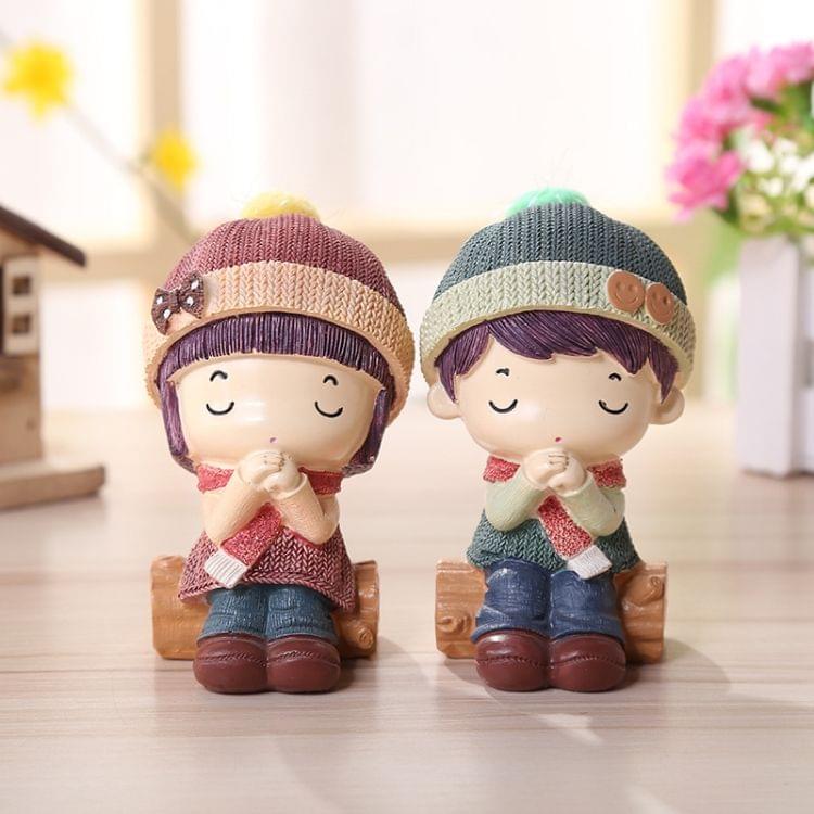 Resin Crafts Creative Home Decoration Doll, Random Style Delivery