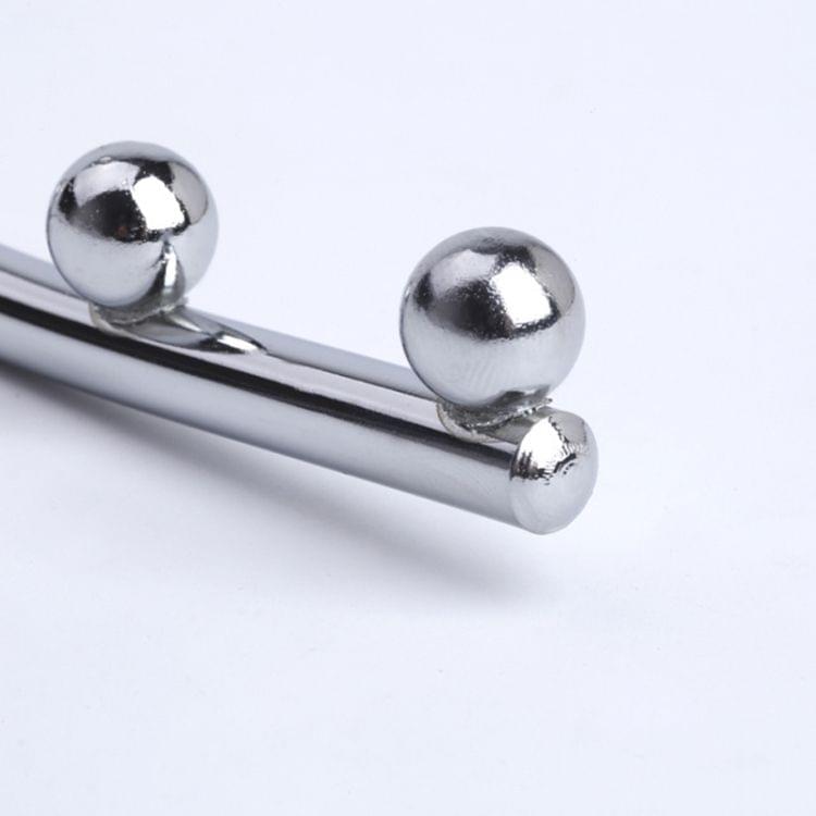20 PCS Square Pipe Metal Hook with 5 Beads for Supermarket Clothes Shop Dormitory, Length: 25cm