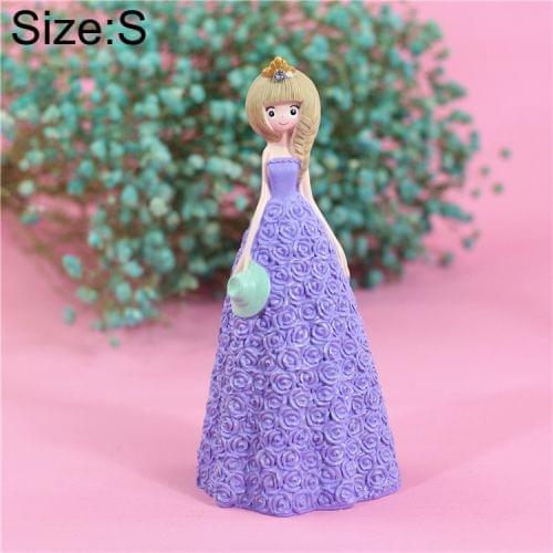 Pretty Skirt Girl Style Resin Crafts Ornaments Room Decoration, Size: 6.5*6.5*14cm(Purple)