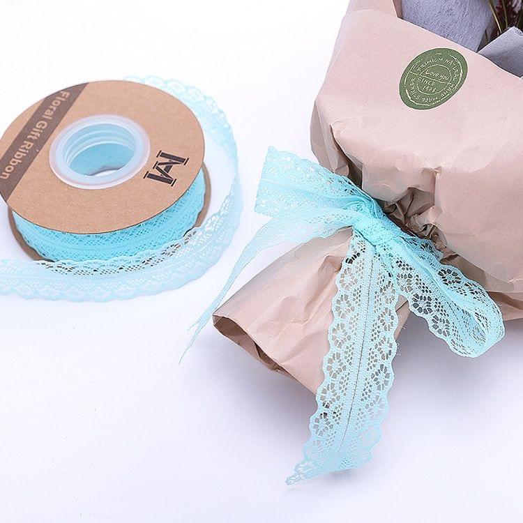 Exquisite Lace DIY Manual Bowknot Gift Bouquet Ribbons Flowers Packaging Ribands, Size: 3.0cm*50m, Random Color Delivery