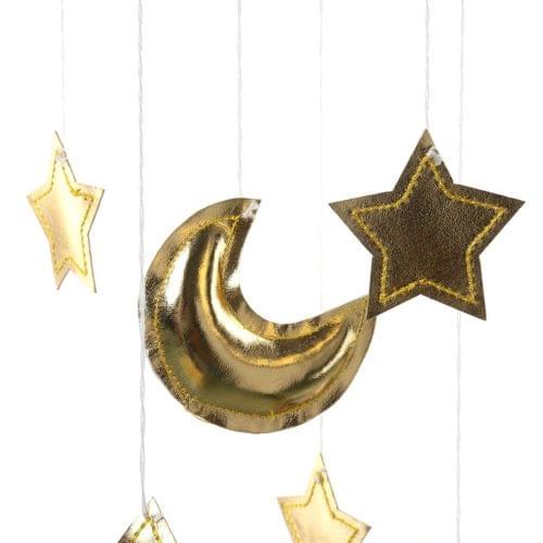 Baby Room Home Fecoration Creative Three-dimensional Cloud Star Cloth Bedside Hanging Scene Layout Props(White)