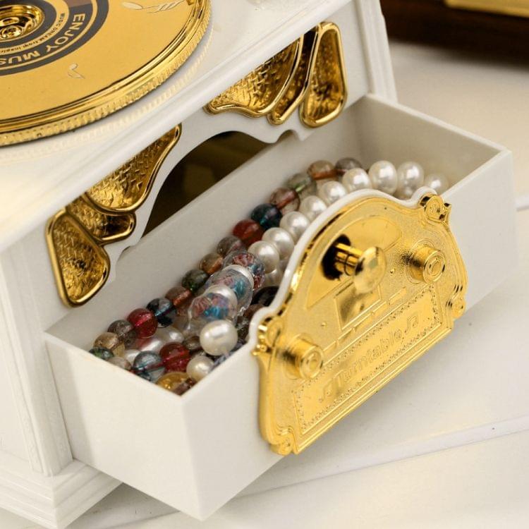 Retro Phonograph Style Jewelry Sky City Music Box Home Decoration, Random Color Delivery