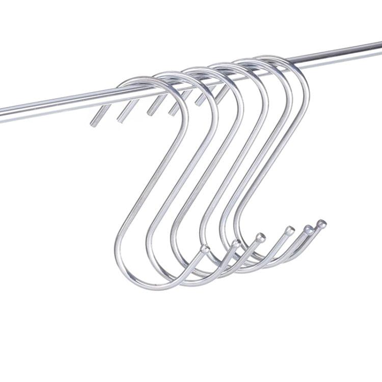 200 PCS 3mm Multi-functional S-shaped Stainless Steel Metal Hook, Length: 9cm