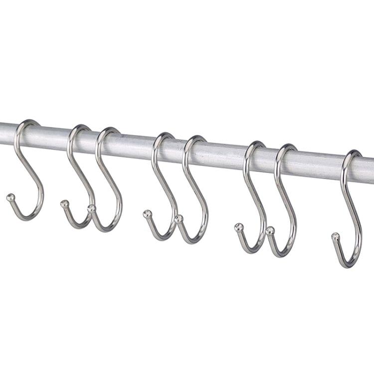 200 PCS 3mm Multi-functional S-shaped Stainless Steel Metal Hook, Length: 9cm