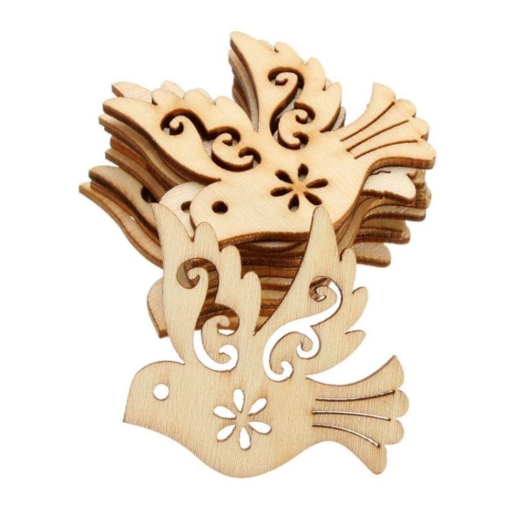 10 PCS DIY Creative Cartoon Wooden Ornament, Random Style Delivery