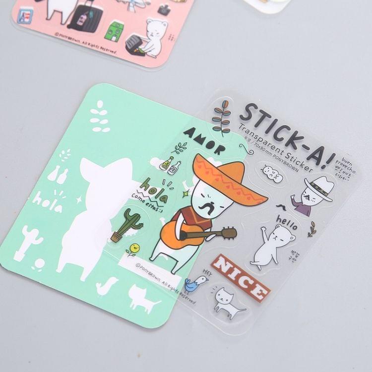 10 PCS Eating Bear Pattern Lovely Funny Adorkable Stickers Creative Diary Album Decorative Sticker