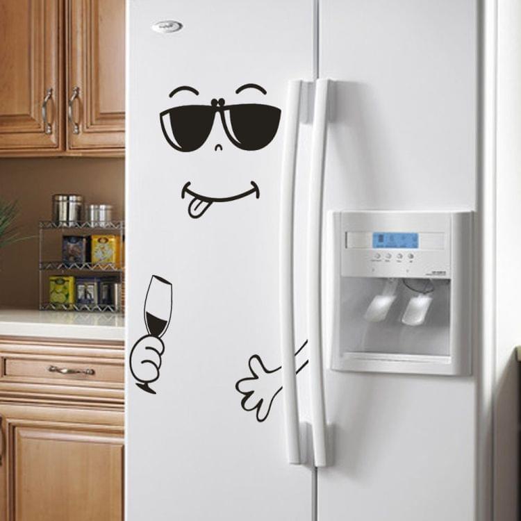 Cute Sticker Fridge Kitchen Wall Refrigerator Vinyl Stickers Home Decoration(D)