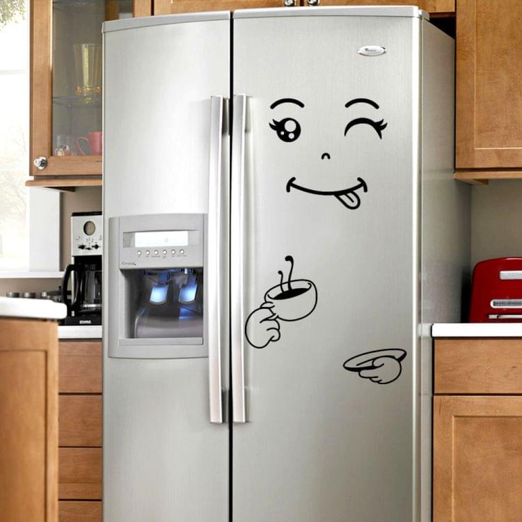 Cute Sticker Fridge Kitchen Wall Refrigerator Vinyl Stickers Home Decoration(D)