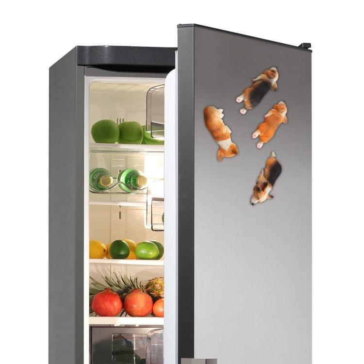 Home Decoration Lovely Rrunk on Sleep Corgi 3D Magnetic Buckle Fridge Paste