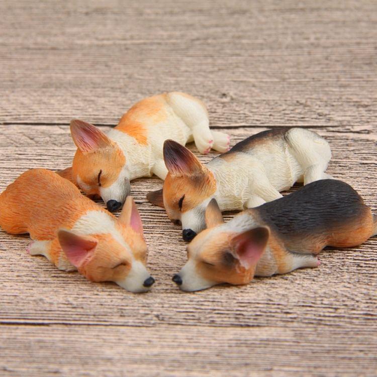 Home Decoration Lovely Rrunk on Sleep Corgi 3D Magnetic Buckle Fridge Paste