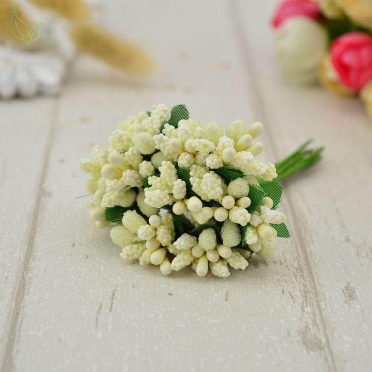 Handmade Artificial Flowers Wedding Decoration DIY Gift Box Scrapbooking Fake Flower(white)