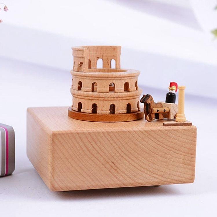 Colosseum Shape Home Decor Originality  Wooden Musical  Boxes