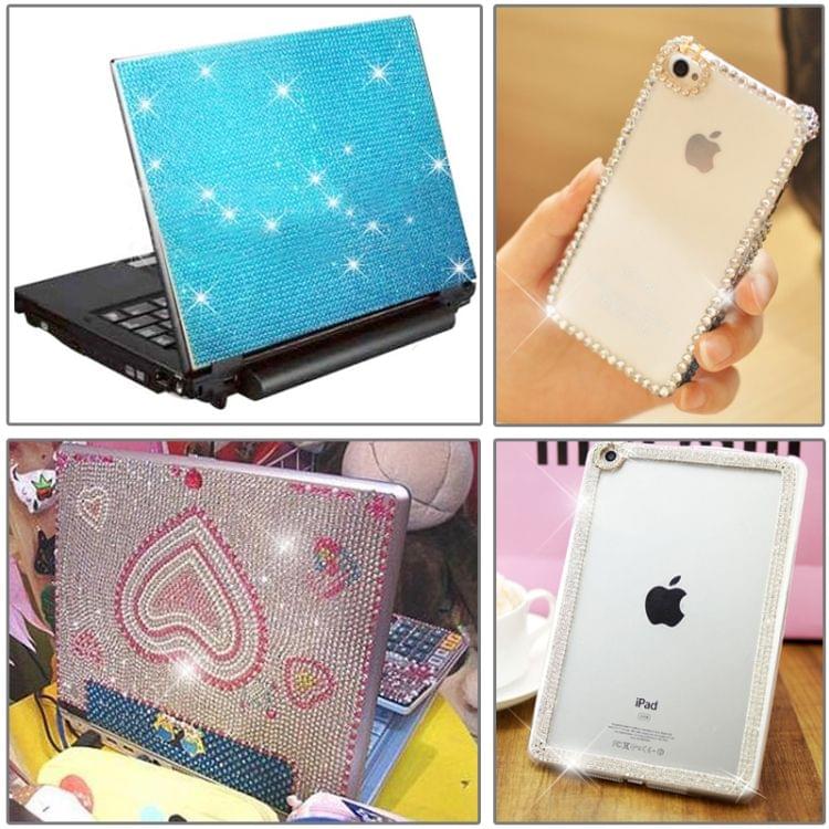 468pcs Glitter Crystal Diamond Decoration / Shining Rhinestone Sticker for DIY Ornament(Silver)
