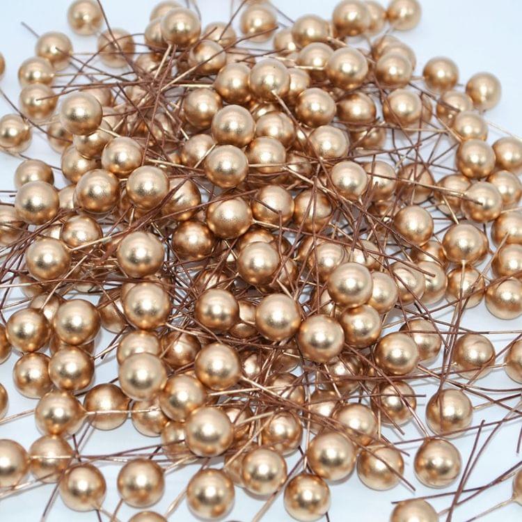 50 PCS Mini Foam Peony Fruit Artificial Flowers Fruit Decoration(gold)
