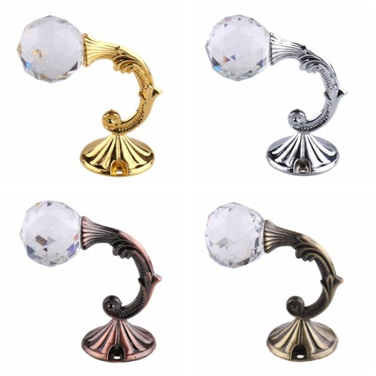 2 PCS Retro Water Wafer Head Barb Curtain Decorative Wall Hook(Silver)