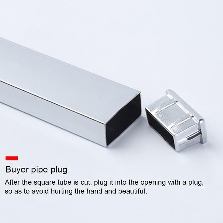 2 PCS 15x30mm Supermarket Shelves Display Electroplated Square Crossbar hook Bracket, Length: 1m