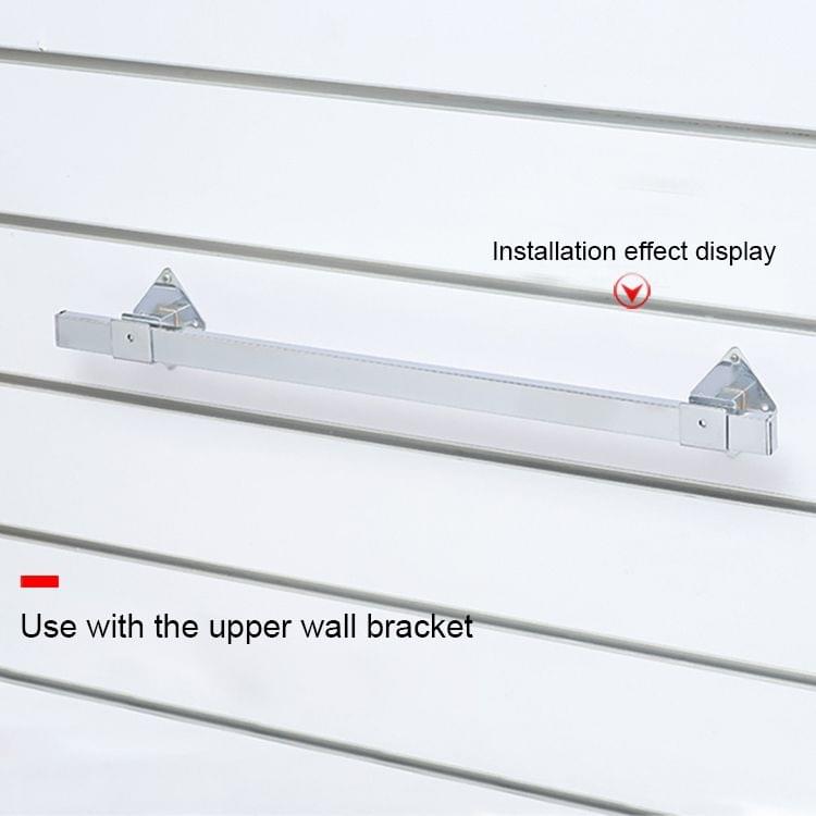 2 PCS 15x30mm Supermarket Shelves Display Electroplated Square Crossbar hook Bracket, Length: 1m