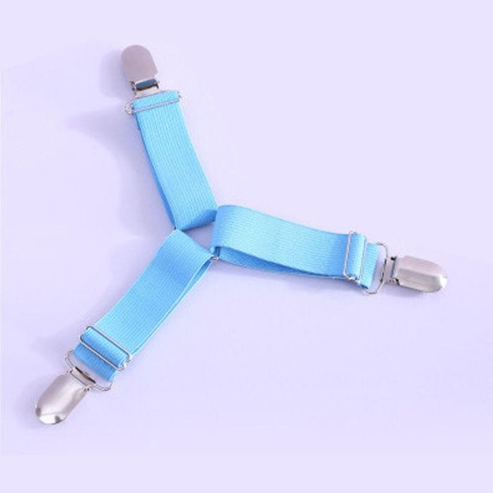 4 PCS  Adjustable Bedspread Tablecloth Curtain Sofa Cover Holder Tent Metal Fixed Clips(Blue)