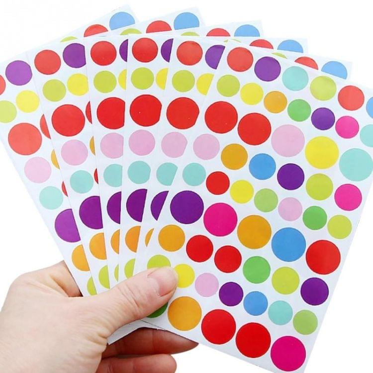 10 PCS Circle Pattern Creative Children DIY Album Diary Watercolor Decorative Sticker