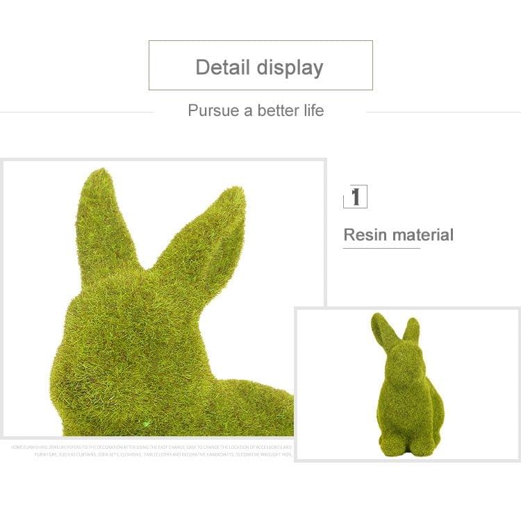 Simulation Animal Doll Creative Flocking Sitting Rabbit Home Decoration, Size: 13*8*17cm