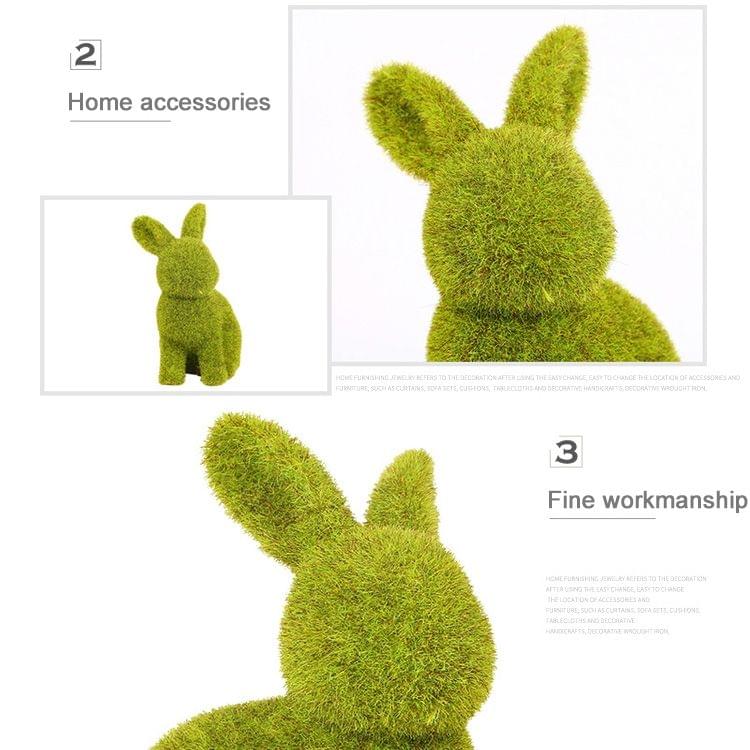 Simulation Animal Doll Creative Flocking Sitting Rabbit Home Decoration, Size: 13*8*17cm