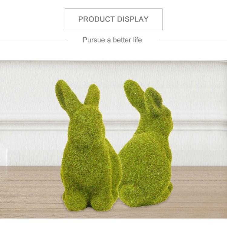 Simulation Animal Doll Creative Flocking Sitting Rabbit Home Decoration, Size: 13*8*17cm