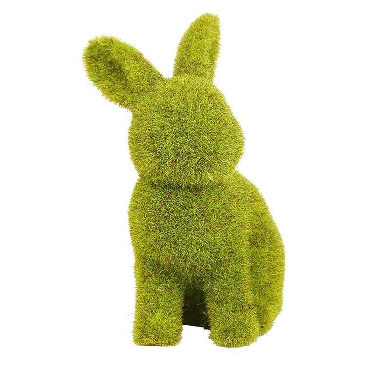 Simulation Animal Doll Creative Flocking Sitting Rabbit Home Decoration, Size: 13*8*17cm