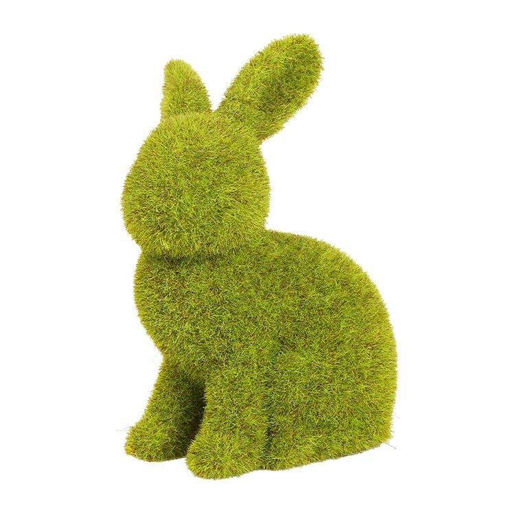 Simulation Animal Doll Creative Flocking Sitting Rabbit Home Decoration, Size: 13*8*17cm