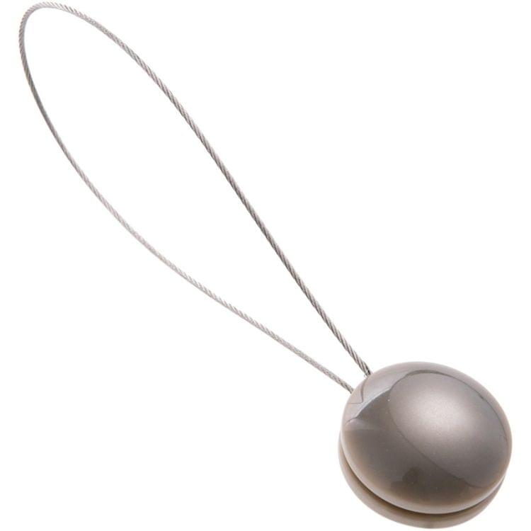 2 PCS Fashion Cat Eye Resin Steel Wire Magnet Curtain Buckle Tie Rope(Grey)