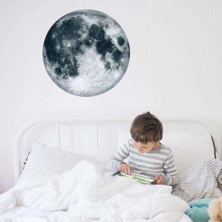 Fluorescent Moon Wall Stickers Halloween Wall Stickers Bedroom Living room Decorative Wall Stickers(Fluorescent Green)