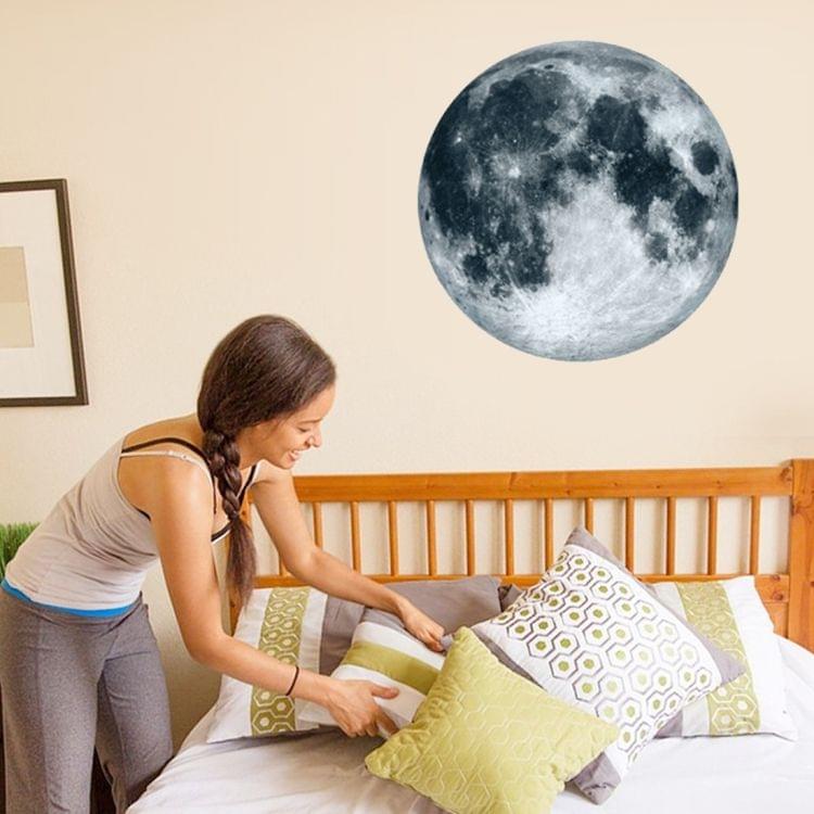 Fluorescent Moon Wall Stickers Halloween Wall Stickers Bedroom Living room Decorative Wall Stickers(Fluorescent Green)