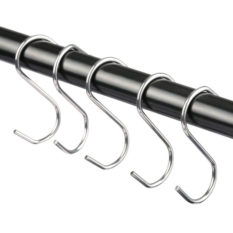 200 PCS 2.5mm Multi-functional S-shaped Stainless Steel Metal Hook, Length: 5.5cm