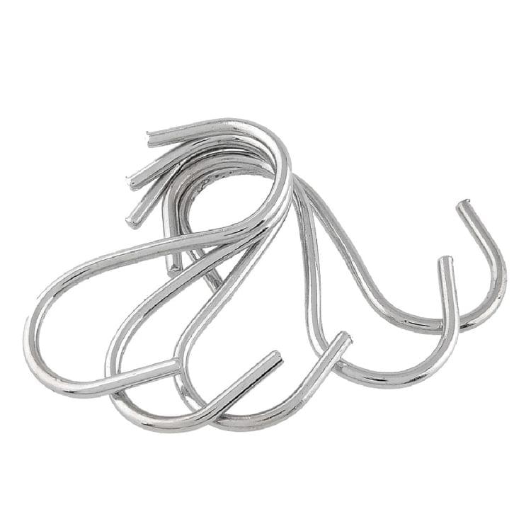 200 PCS 2.5mm Multi-functional S-shaped Stainless Steel Metal Hook, Length: 5.5cm