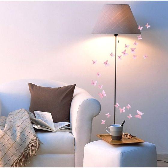 60 PCS Home Decoration Originality PVC 3D Butterfly Wall Paste