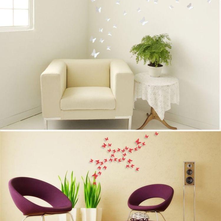 60 PCS Home Decoration Originality PVC 3D Butterfly Wall Paste