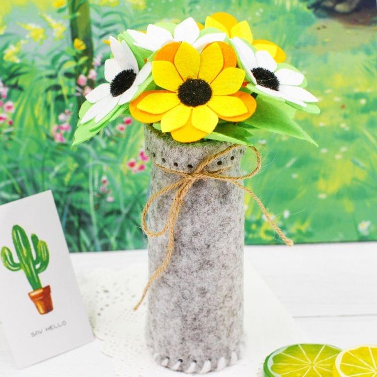 5 PCS DIY Non-woven Fabrics Simulated Potted Flowers Children Handmade Mothers Day Gifts