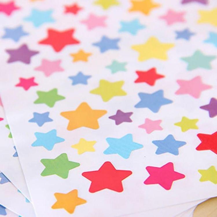 10 PCS Star Pattern Creative Children DIY Album Diary Watercolor Decorative Sticker