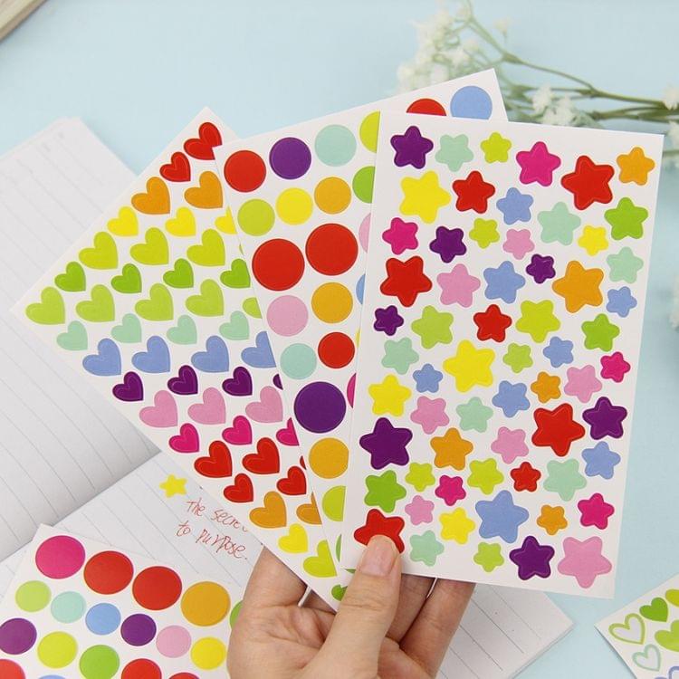 10 PCS Star Pattern Creative Children DIY Album Diary Watercolor Decorative Sticker