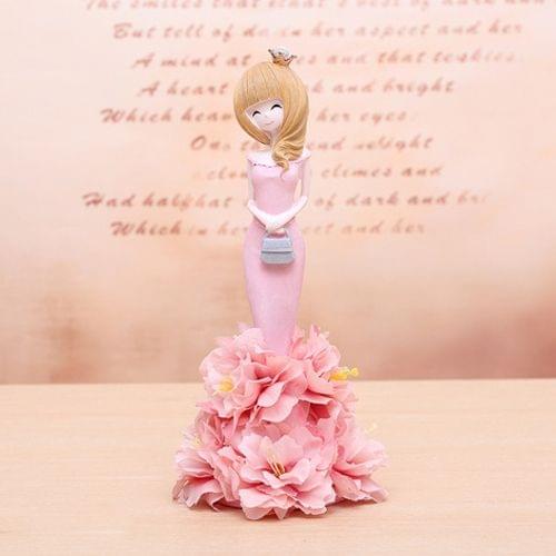Lovely Orchid Girl Style Resin Crafts Ornaments Room Decoration (Pink)